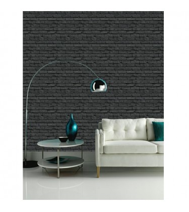 Black Brick Effect Wallpaper 5sqm