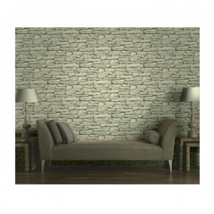 Moroccan Stone Effect Wallpaper Brown 5sqm