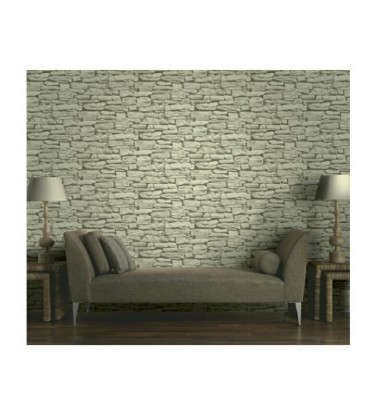 Moroccan Stone Effect Wallpaper Brown 5sqm