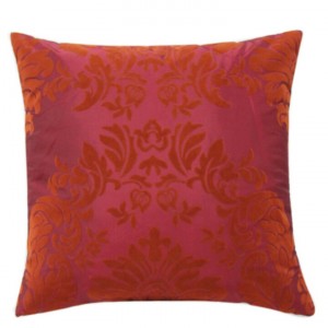 Flock Cushion Cover Red