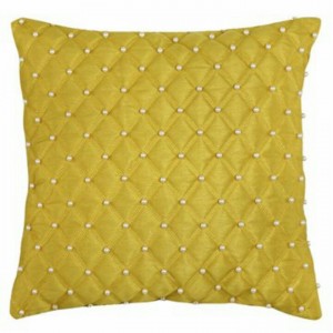Small Pearl Cushion Yellow