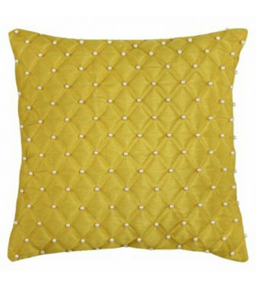 Small Pearl Cushion Yellow