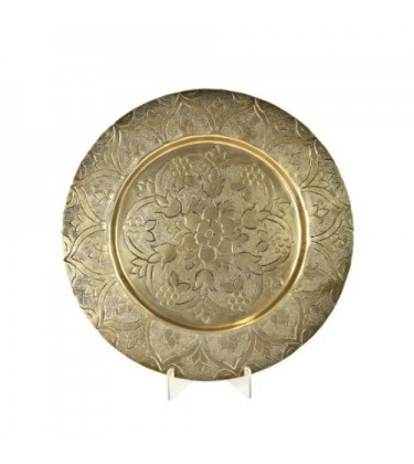 Flat Gold Moroccan Platter 34cm