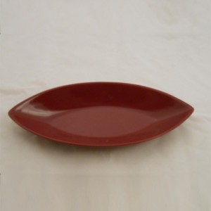 Burgundy Oval Shape Ceramic  Décor Dish