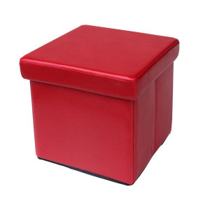Foldable Ottoman Red
