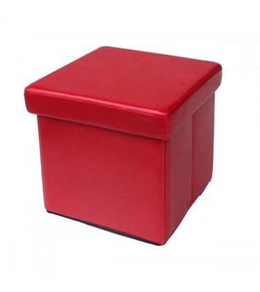 Foldable Ottoman Red