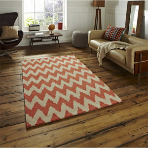 HNKG Geometry Beige Orange Rug 