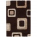 Mahesh Squares Dark Brown Rug