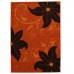 Vena Orange and Brown Floral Rug
