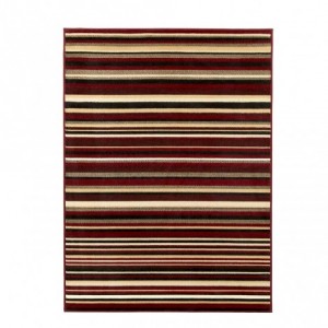Mond Stripe Rug Red
