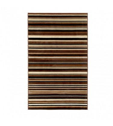 Mond Stripe Rug Brown