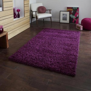 Lista Plain Purple Shaggy Rug