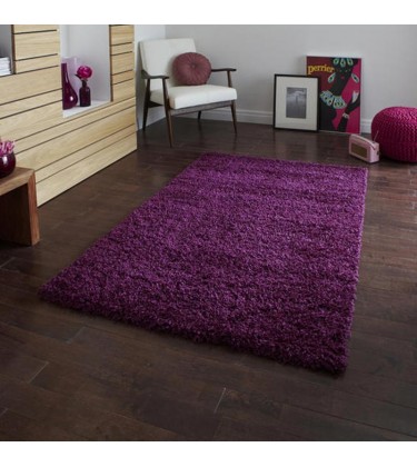 Lista Plain Purple Shaggy Rug