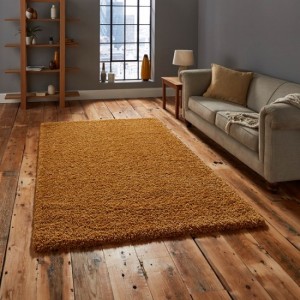Lista Plain Orange Shaggy Rug