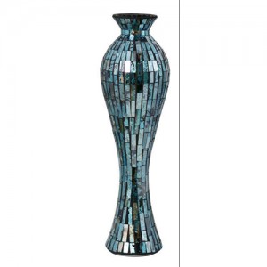 Blue Mosaic Tile Vase Small 55cm
