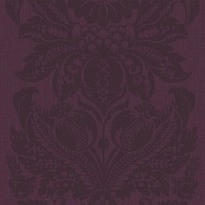 Large Damask Print Wallpaper Mulberry 5sqm
