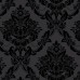 Velvety Black Damask Wallpaper 5sqm