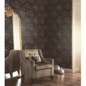 Clockwise Black and Gold Wallpaper 5sqm