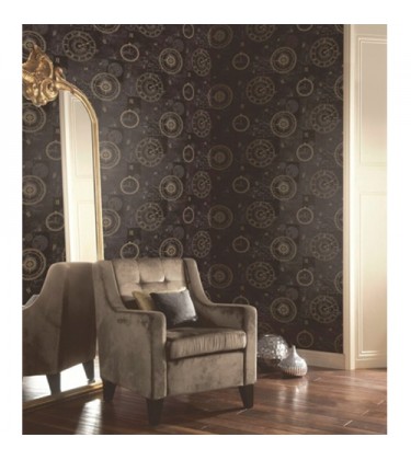 Clockwise Black and Gold Wallpaper 5sqm