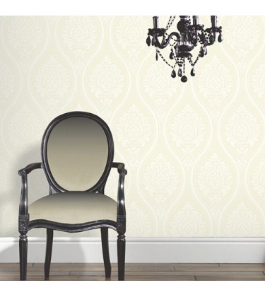 Rona Cream Damask Wallpaper 5sqm