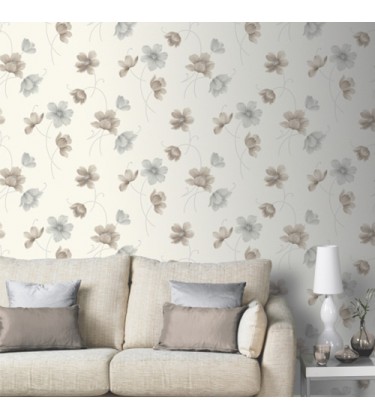 Taylar Motif Neutral Wallpaper 5sqm