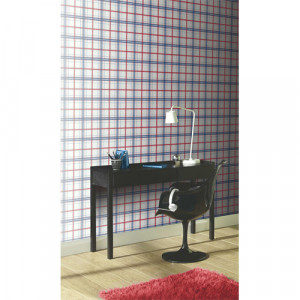 Checkered Blue and Red Wallpaper 5sqm
