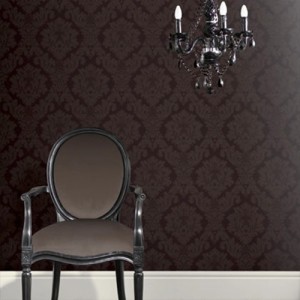 Vinci Damask Chocolate Wallpaper
