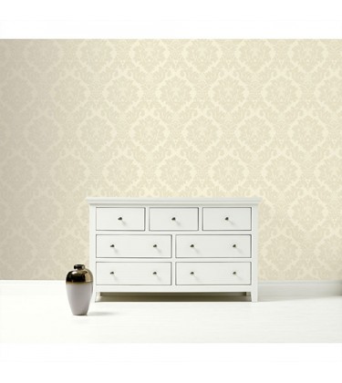 Vinci Damask Cream Wallpaper 5sqm