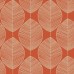 Leaf Print Orange and Cream Wallpaper 5sqm