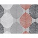 Leaf Print Grey and Orange Wallpaper 5sqm