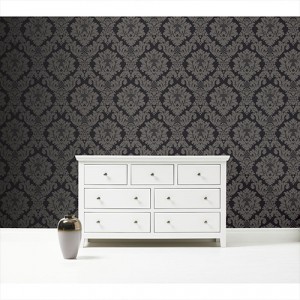 Vinci Damask Black Wallpaper 5sqm