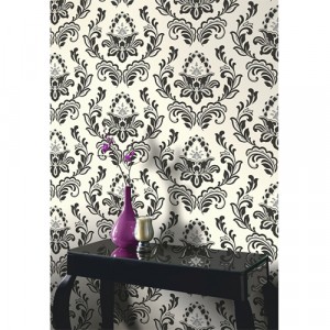 Joux Black and Cream Damask