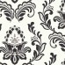 Joux Black and Cream Damask