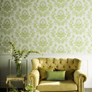 Joux Green Damask Wallpaper