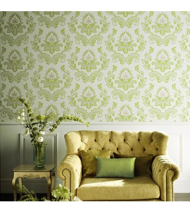 Joux Green Damask Wallpaper