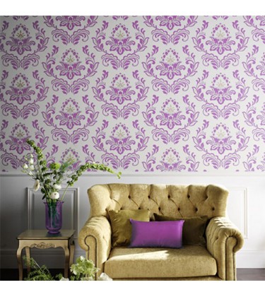 Joux Purple Damask Wallpaper 5sqm