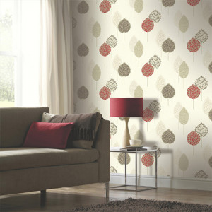 Ante Motif Red Wallpaper 5sqm