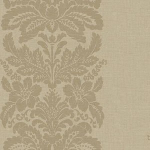Quintz Taupe Damask Wallpaper 5sqm