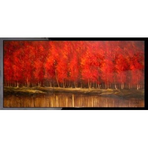 Crimson Morning High Gloss Large Wall Art