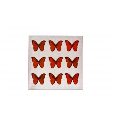 Butterfly Canvas Wall Art Red 