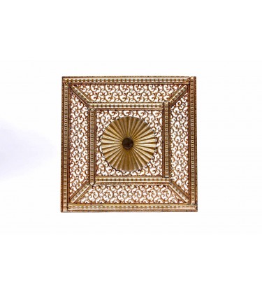 Square Metal Persain Cut Out Wall Art Gold