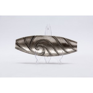 Carved Metal Boat Shaped Décor Dish
