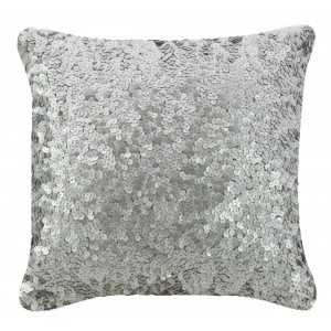 Small Sparkle Sequins Cushion Grey