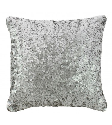 Small Sparkle Sequins Cushion Grey